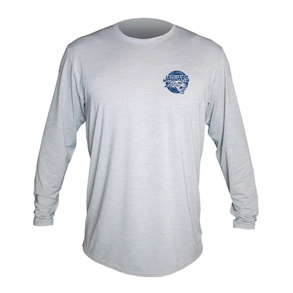 Jennings Running Jaguar - White Performance Wicking Long Sleeve Shirt in  Youth Sizes