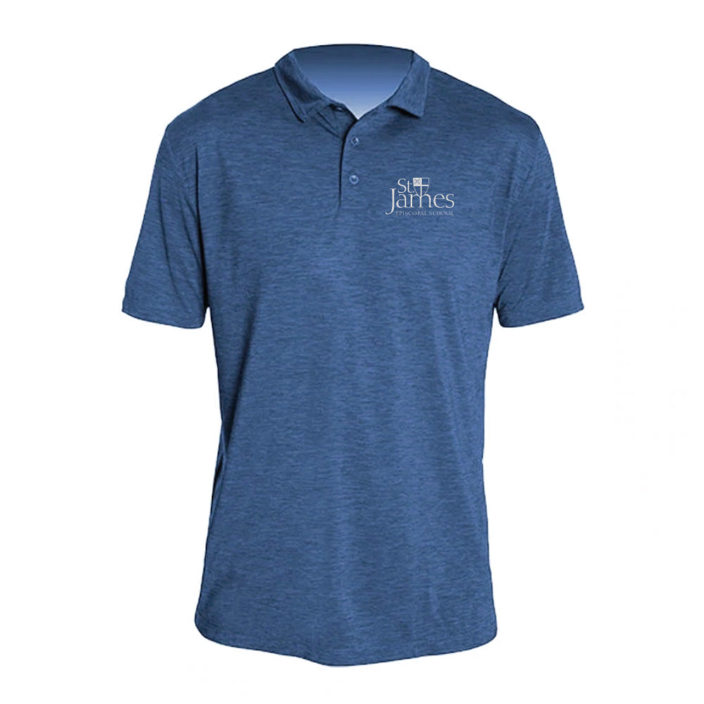 St. James Jaguars Navy Heathered - Tech Polo